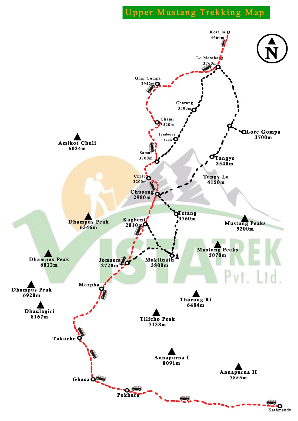 Mustang Tour Map